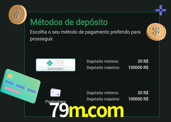 O cassino 79m.com oferece uma grande variedade de métodos de pagamento